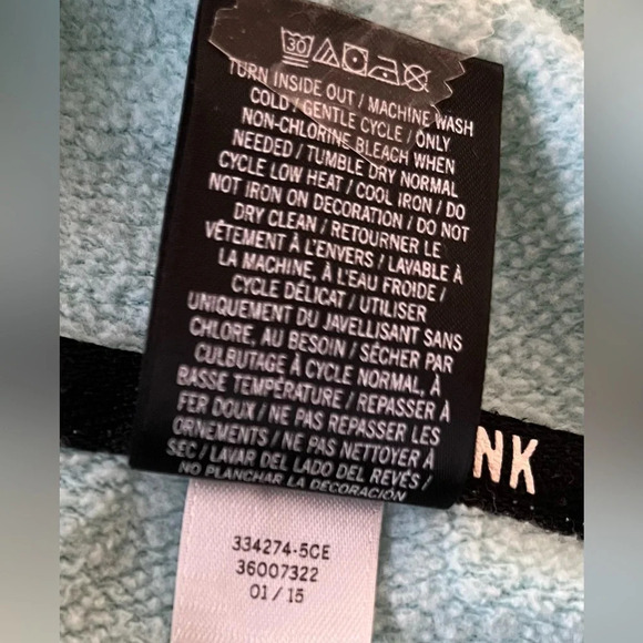 Pink two tone hoodie, size Large. This mint green hoodie has two front pockets. - Picture 2 of 9